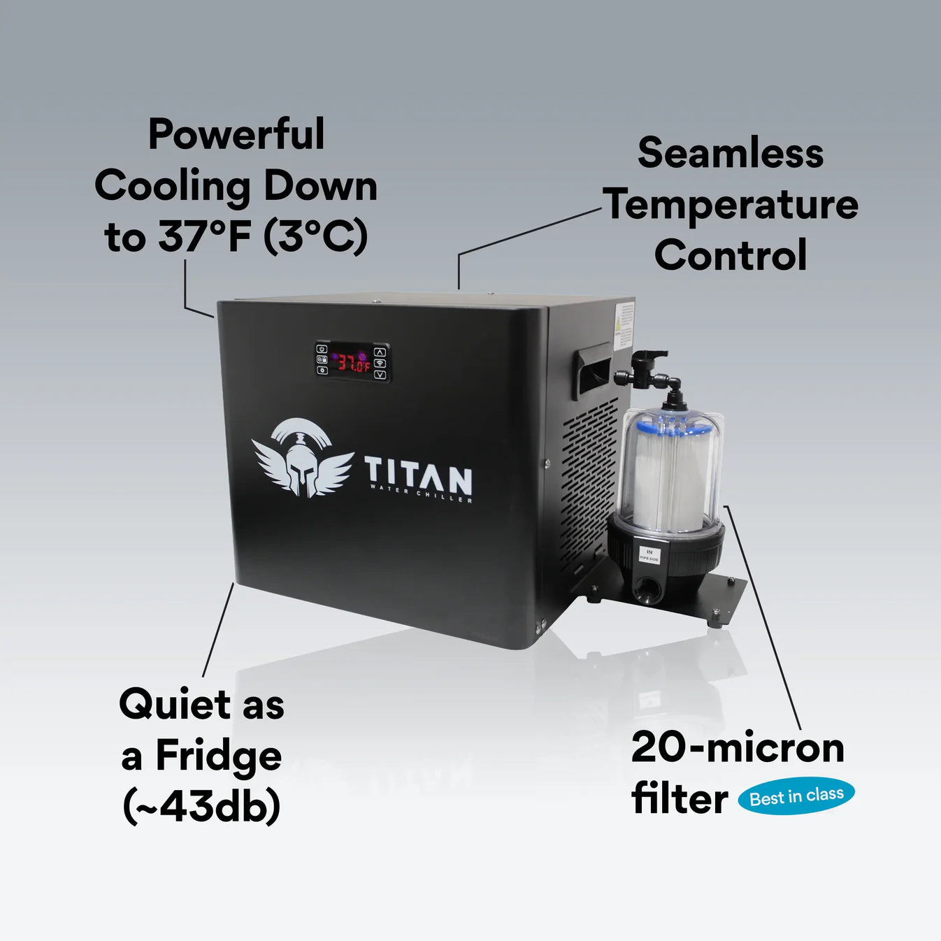Titan Wellness Cold Plunge Chiller Black